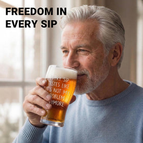 Comfit retirement quote design glass adds lighthearted flair.