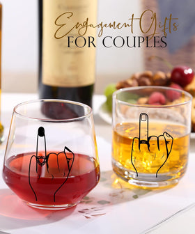 Comfit Ring Finger Shot Glasses elevate intimate toasts with an elegant design.