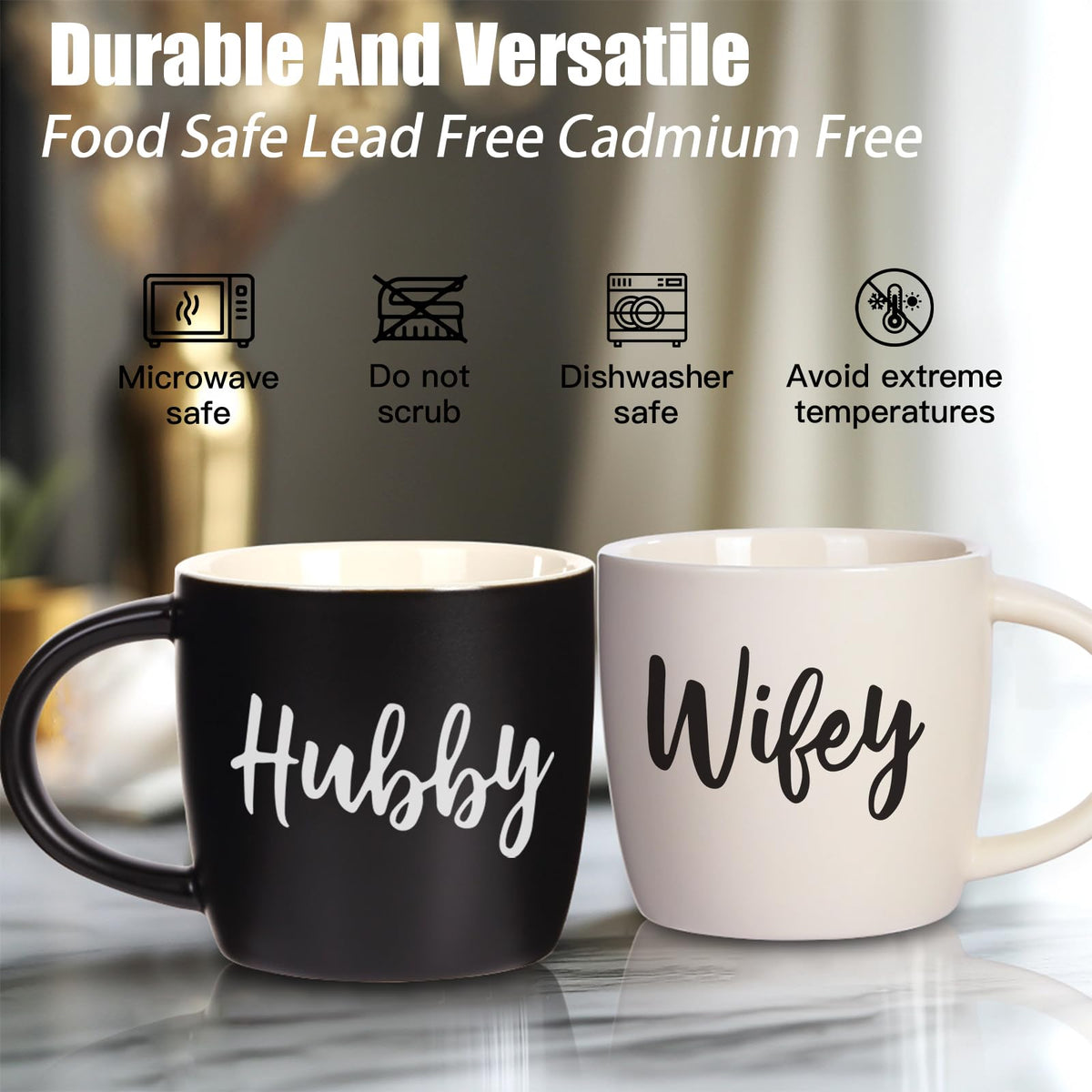 Dishwasher-safe icon with Comfit mugs for easy cleaning after use.
