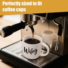 Microwave-safe feature demonstrated on Comfit Wifey Hubby mugs for quick warm-up.
