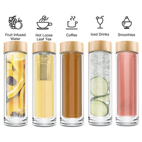 COMI Tea Bottle double-wall insulation preserves temperature and protects hands