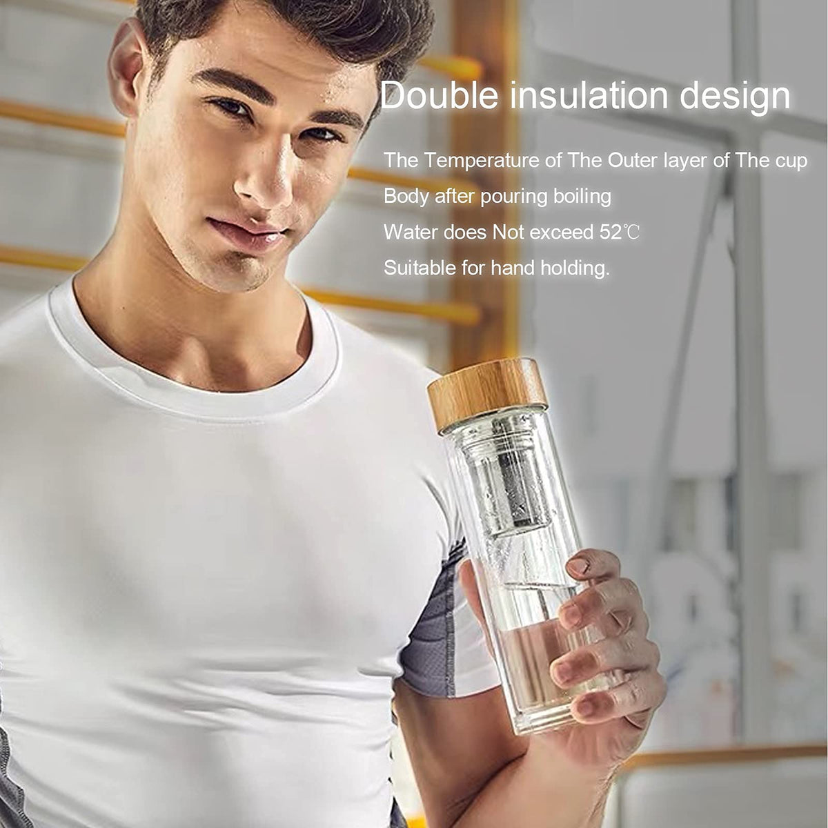 COMI Tea Bottle borosilicate glass resists staining and cleans easily