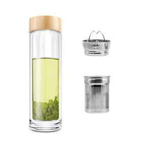 COMI Tea Bottle glass body with borosilicate clarity for daily use