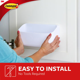 Command Caddy in kitchen for quick-access cleaning supplies.