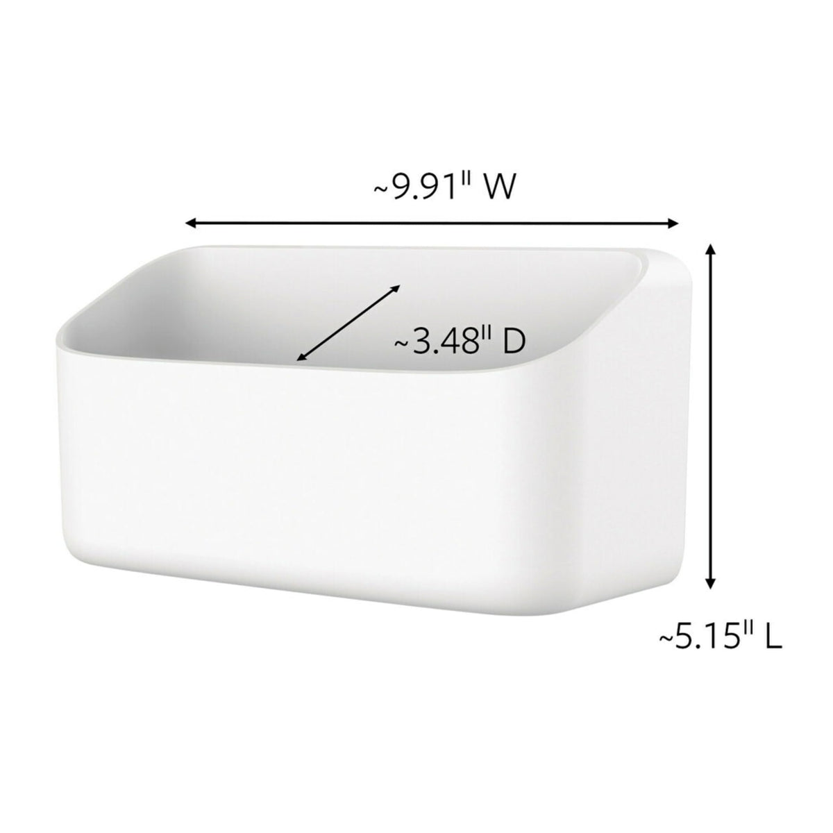Command Organizing Caddy in closet helps organize wardrobe accessories.