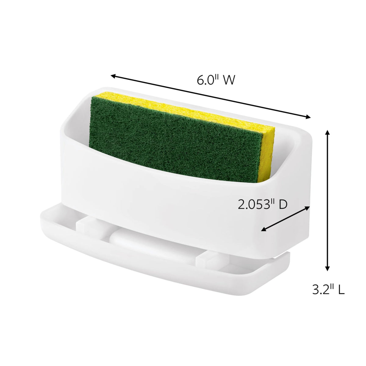 Two-pack Command under-sink sponge caddy ready for installation.