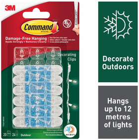Command water-resistant strips outdoor adhesive for diverse surfaces.