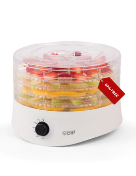 Commercial CHEF dehydrator in full view for compact home drying