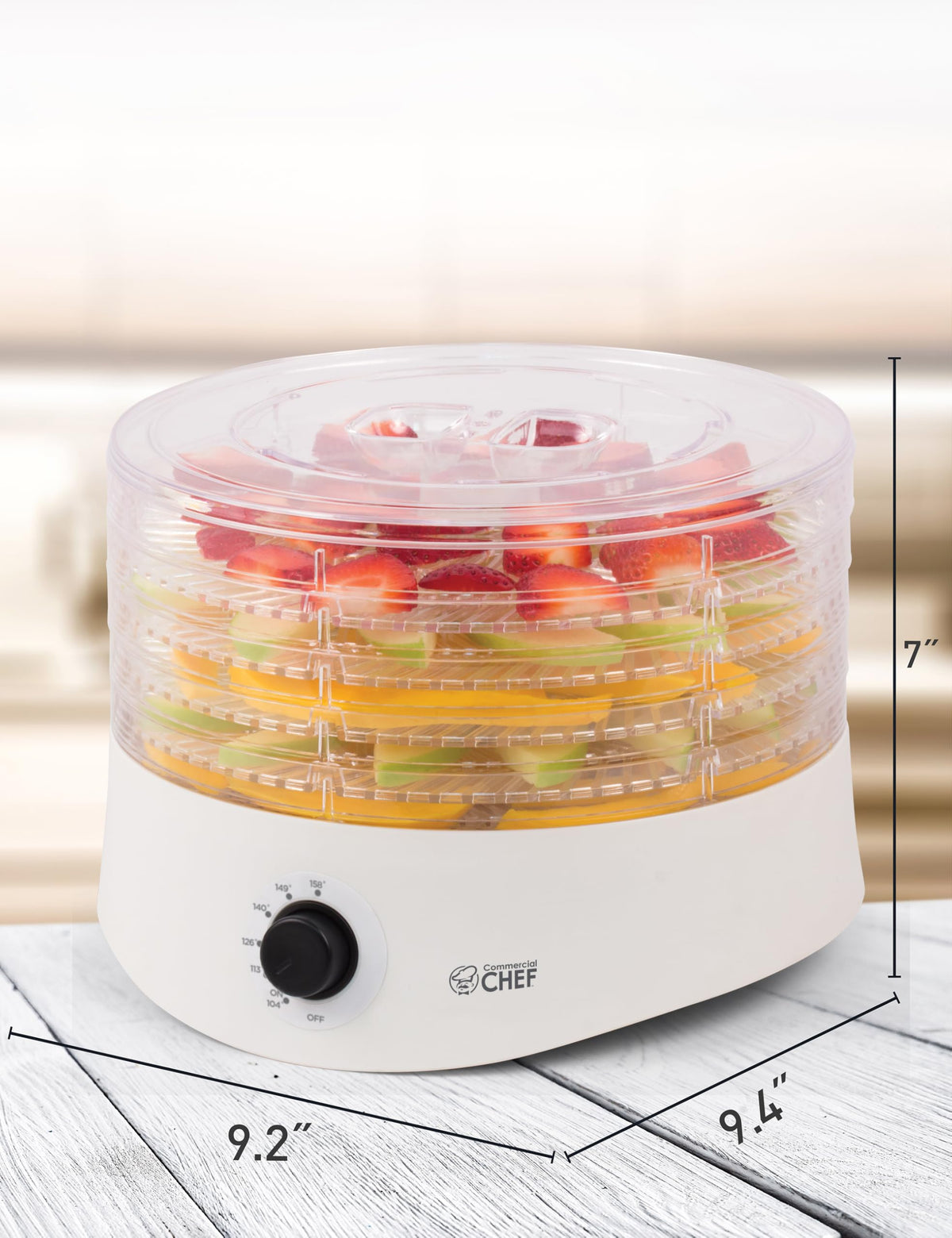 Commercial CHEF jerky-focused setup showing even dehydration and flavor retention