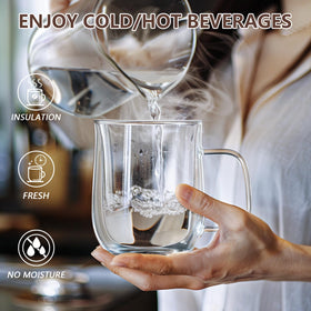 COMOME borosilicate glass mug demonstrates heat resistance from -22℉ to 302℉