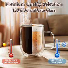 COMOME insulated mug side view emphasizes warmth retention and cool outer surface