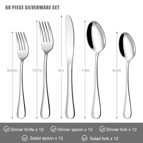 Compralo mirror-polished flatware enhances table presentation for everyday meals and occasions.