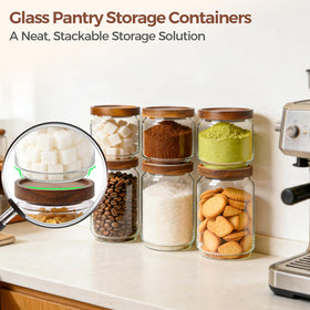ComSaf 1.1 qt jar ideal for oats and coffee beans.
