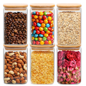 ComSaf 1.2 QT glass storage container with lid, airtight