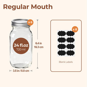 ComSaf 24oz regular-mouth jar with band seal for freshness