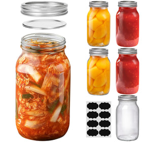 ComSaf 24oz regular-mouth jar with lid for airtight storage