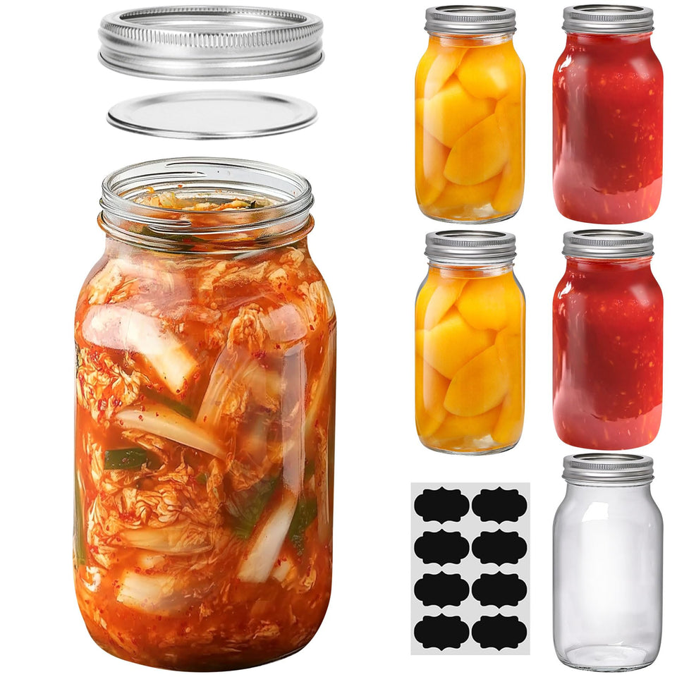 ComSaf 24oz regular-mouth jar with lid for airtight storage