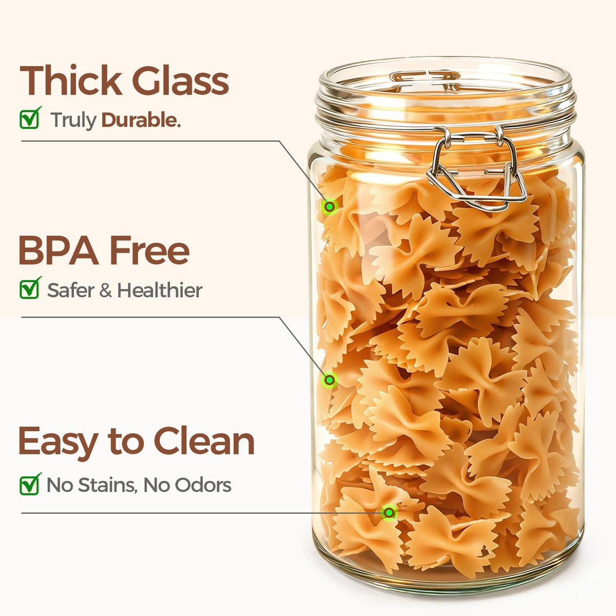 ComSaf 2lb rice storage fits neatly for easy measuring and access.