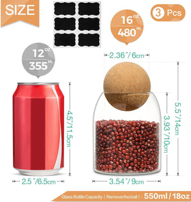 ComSaf 3Pack jar on kitchen counter filled with coffee beans for easy access.