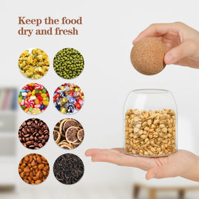 ComSaf 3Pack clear jars offer minimalist kitchen organization.