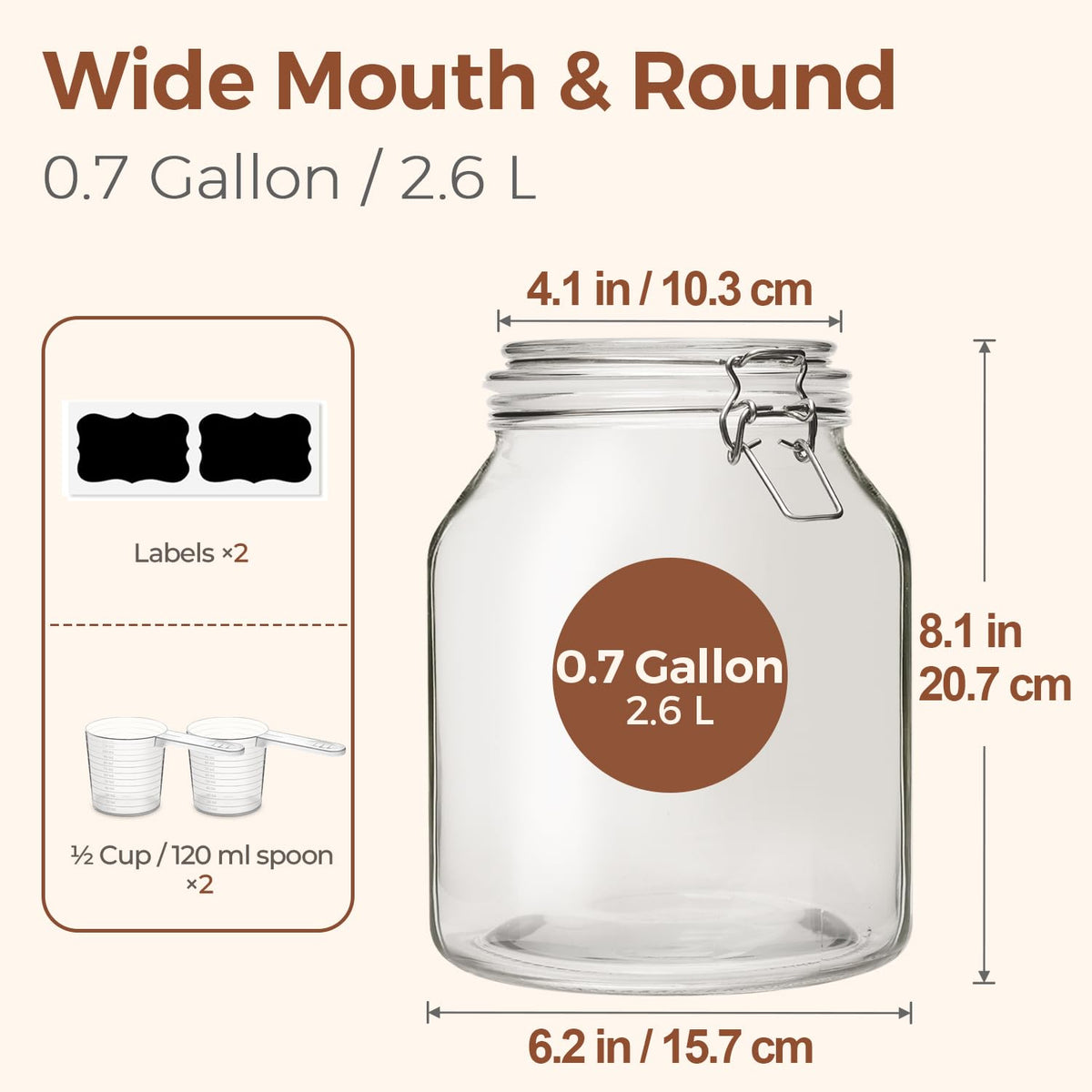 ComSaf 4-inch wide mouth opening enables simple loading and cleaning.