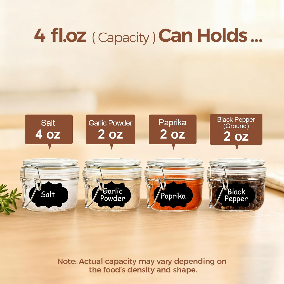 ComSaf 4oz jars ideal for gifting and wedding favors with clear visibility.