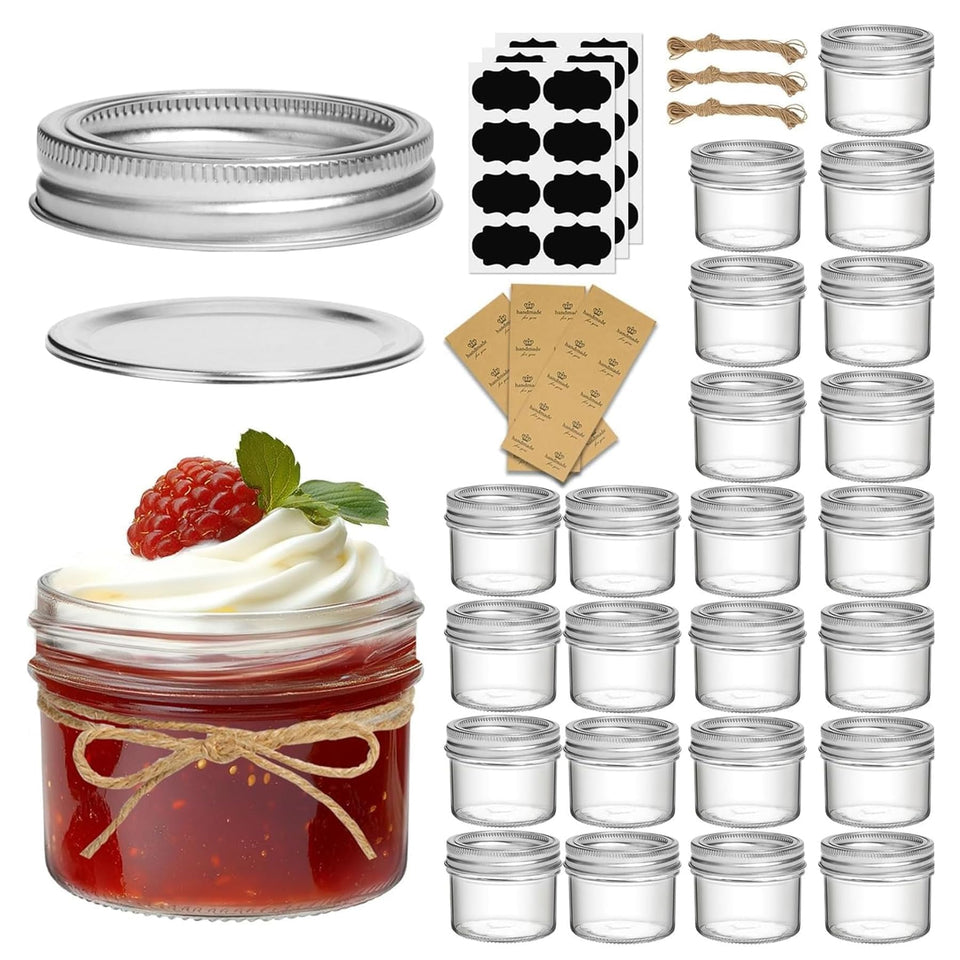 ComSaf 4 oz mini mason jar with lid for jams and storage.