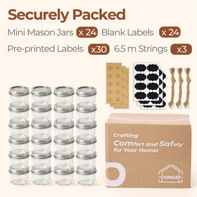 ComSaf 4 oz wedding favor jar ready for personalized labels.