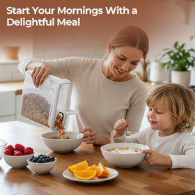 ComSaf cereal container with secure locking lid for tidy storage.
