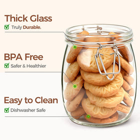 ComSaf 6-pack 25oz mason jar airtight seal demonstrates secure storage for preserves.