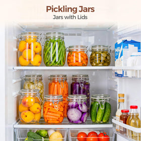 ComSaf 6-pack 25oz mason jar bathroom use for cotton balls and swabs.