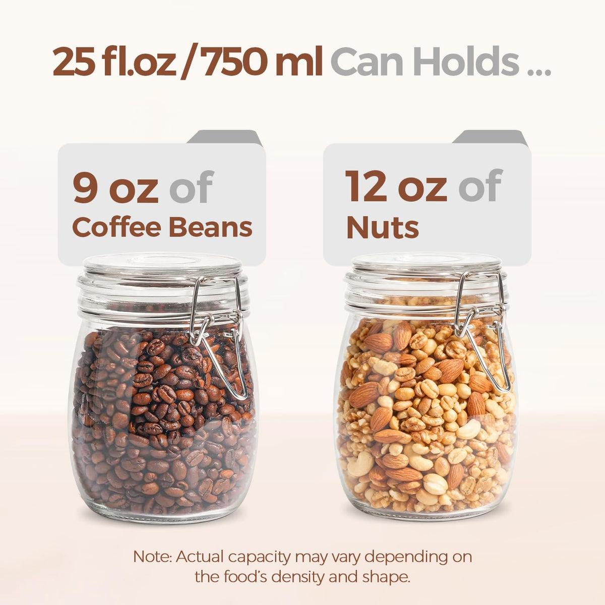 ComSaf 6-pack 25oz mason jar kitchen use shown for jams and sauces.