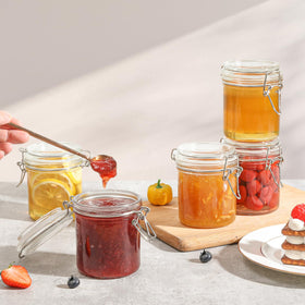 ComSaf crystal-clear glass with vintage clamps gives a premium, organized look.