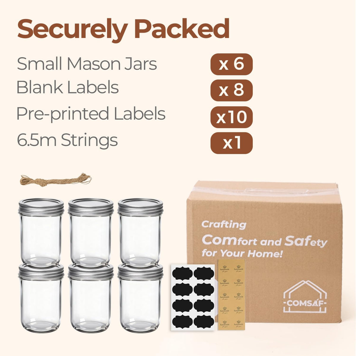 ComSaf label-twine pack adds easy, gift-ready finishing touches.