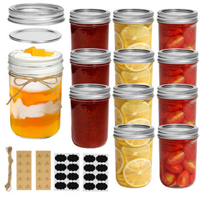 ComSaf 8 oz mason jar with lids for secure storage