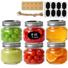 ComSaf 8 oz regular-mouth jar with lids for jams and sauces.