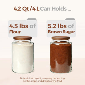 ComSaf acacia lid glass jar highlighting durable, BPA-free pantry storage