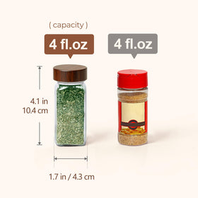 ComSaf acacia wood lid seals freshness on each jar.