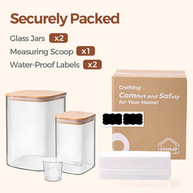 Airtight bamboo lid design from ComSaf for reliable storage seals.