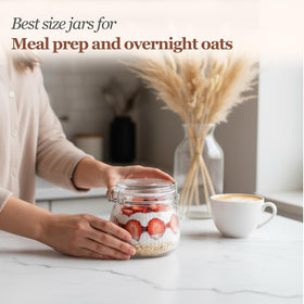 Airtight clamp lids seal in freshness for ComSaf jars of nuts and spices.