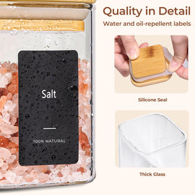 Glass jars with airtight seals help keep spices fresh and dust-free.