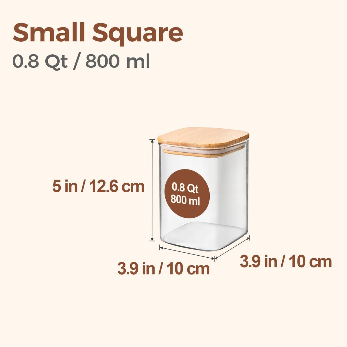 ComSaf airtight wood-lid glass jar showing secure seal and moisture protection.