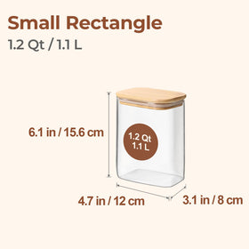 ComSaf glass jar with bamboo lid for sugar and coffee storage, sealing freshness.