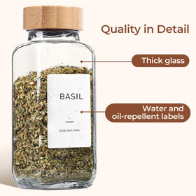 ComSaf bamboo lids enhance freshness and add natural style to spices.