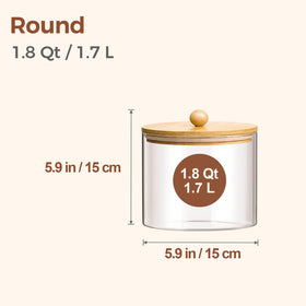 ComSaf borosilicate glass canisters with lids, durable storage for pantry staples.