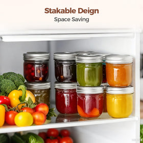 ComSaf BPA-free lids seal freshness while maintaining clean, staining-resistant glass.