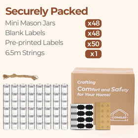 ComSaf bulk 48-pack 2oz jars for bulk storage and gifting