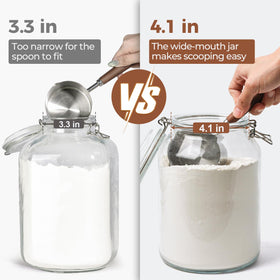 ComSaf bulk storage for flour and sugar keeps ingredients fresh longer.