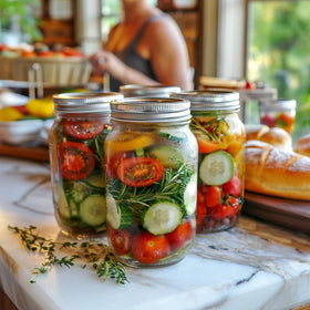 ComSaf dishwasher-safe glass jar simplifies cleaning after meal prep.