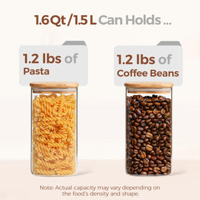 ComSaf clear glass jar on shelf monitoring contents at a glance